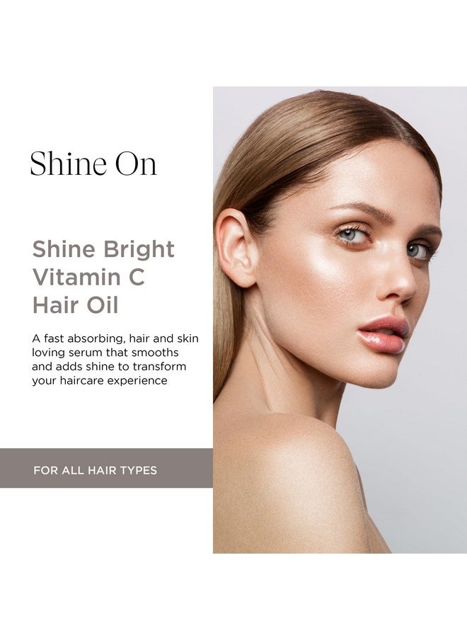 Intelligent Nutrients - Intelligent Nutrients Shine Bright Vitamin C Hair Oil, Luxurious Radiance and Strengthening for All Hair Types, Vegan, 1.7 Oz - Image 1