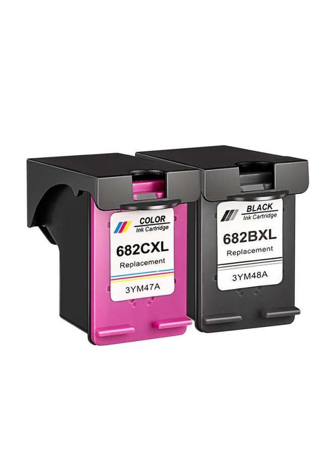 TIANSE خراطيش حبر تيانسي 682xl متوافقة مع طابعة Hp Dj2775 2776 2777 2778 2779 4175 4178 6478 2336 مجموعة خراطيش حبر سوداء وملونة - Image 3