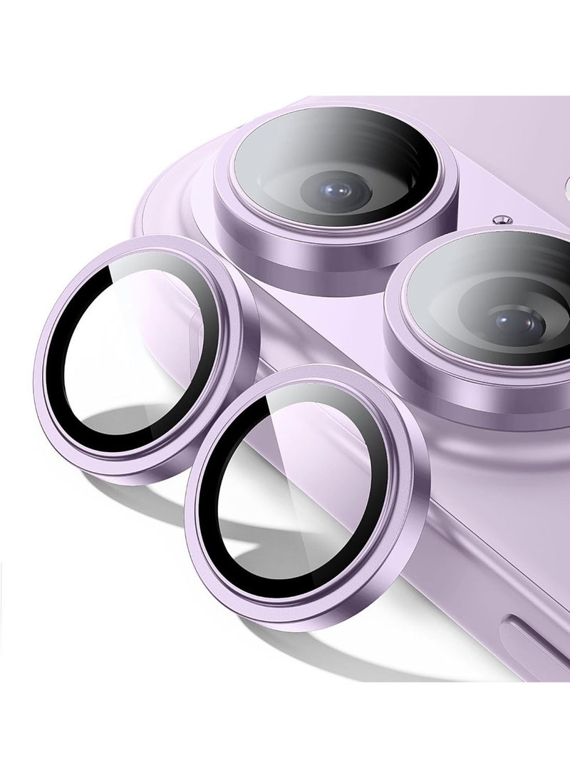 iPhone 17 Lens Protector，[Shatterproof 9H Tempered Glass] Invisible Ultra Clarity Cover,Light Purple - Image 1