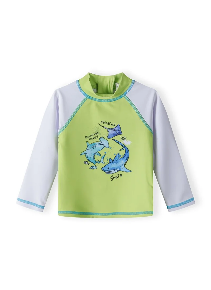 MINOTI 2-Piece Kids' Swim Set with Long Sleeve Top and Swim Shorts