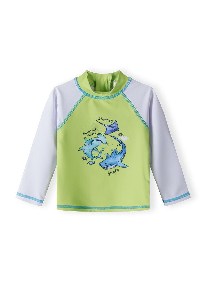 MINOTI 2-Piece Kids' Swim Set with Long Sleeve Top and Swim Shorts  - Image 4