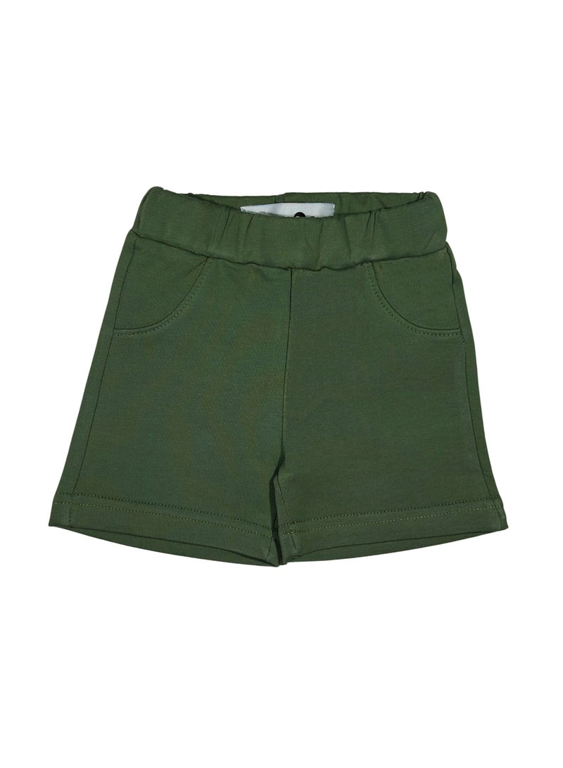 بيبي كو شورت قطن أخضر زيتوني أطفال - Image 1