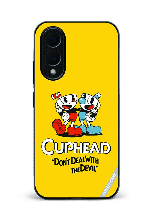 Protective Case Cover For Samsung Galaxy S25 Edge Cuphead Design Multicolour