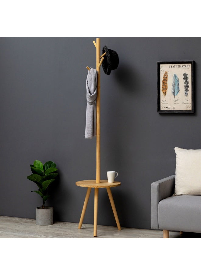 MIXDE All solid wood coat and hat rack, home bedroom, living room, floor standing hanging clothes rack, bold vertical hanging clothes rack, hanging bag rack - Image 4