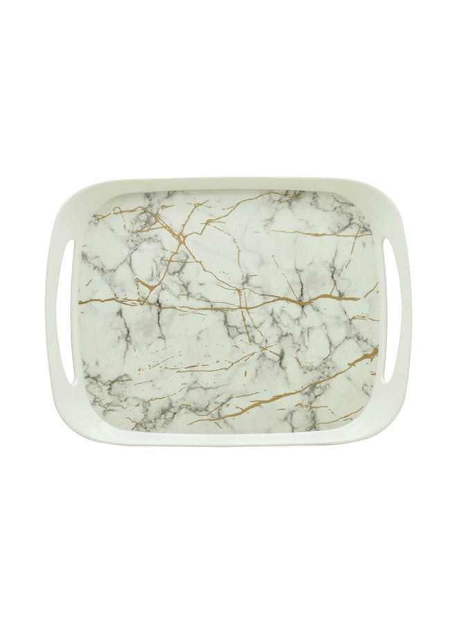 RK طبق راحة آر كيه صغير أبيض ثابت ذهبي، دوت1024Wsg، 12.25" × 9" - Image 2