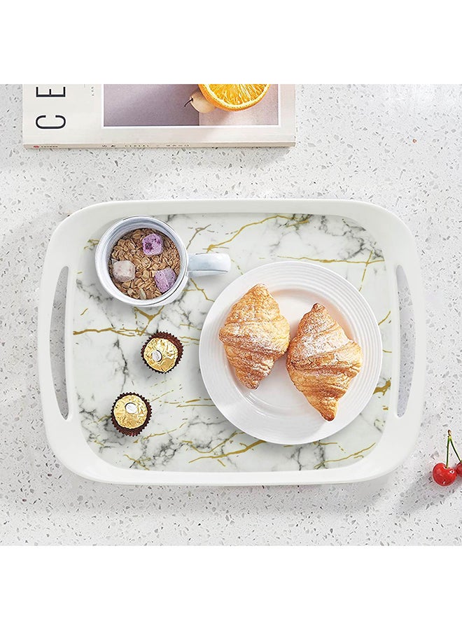 RK طبق راحة آر كيه صغير أبيض ثابت ذهبي، دوت1024Wsg، 12.25" × 9" - Image 5