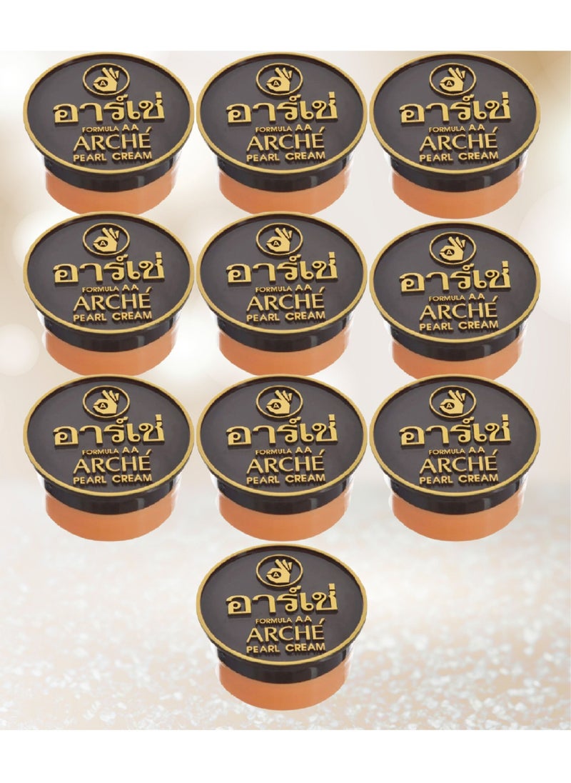 Arche 10 Pieces Skin Lightening Cream 5 Grams 3 In 1 With Multiple Properties Including Covering Black Spots On The Face Sun Protection Softening The Skin Cream Before Makeup 
