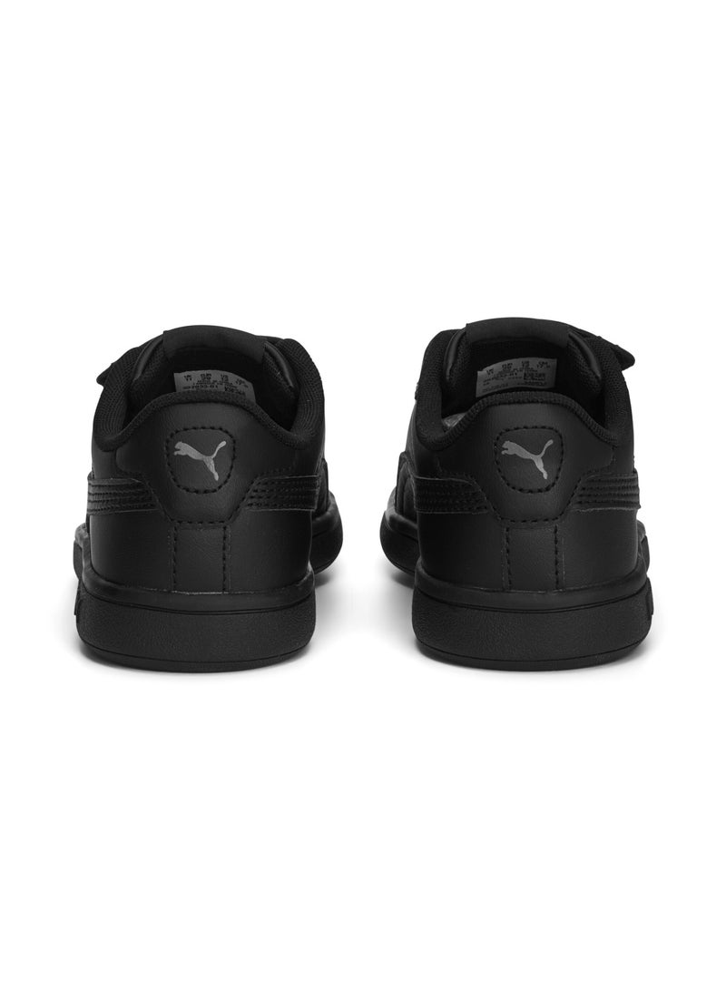 Smash 3.0 Kids Unisex Black Leather V Sneakers