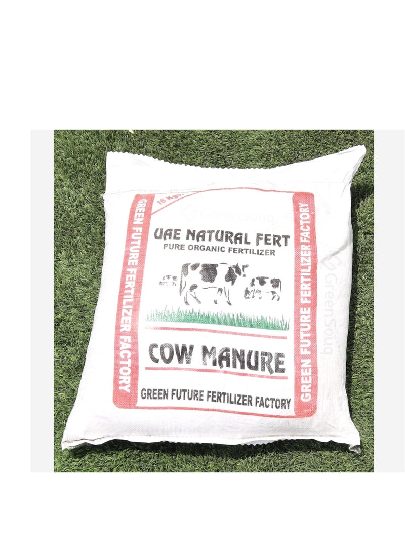 Green Future UAE Natural Organic Cow Manure Fertilizer is a High Quality Natural Fertilizer Designed to Enrich Soil and Promote Healthy Plant Growth Packed in a Convenient 16 kg Bag Organic Fertilizer Provides a Sustainable and Eco Friendly Solution for Gardeners and Farmers Looking to Enhance their Soil’s Fertility.  - Image 3