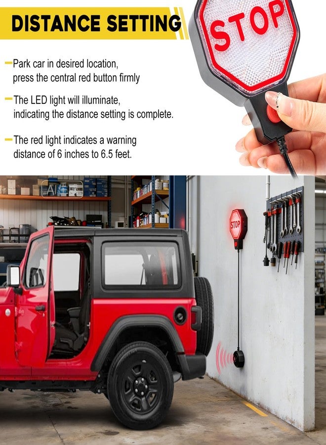 Strdfeve Garage Parking Sensor for Car - Adjustable LED Parking Aid with Red/Yellow/Green Indicator - Image 5