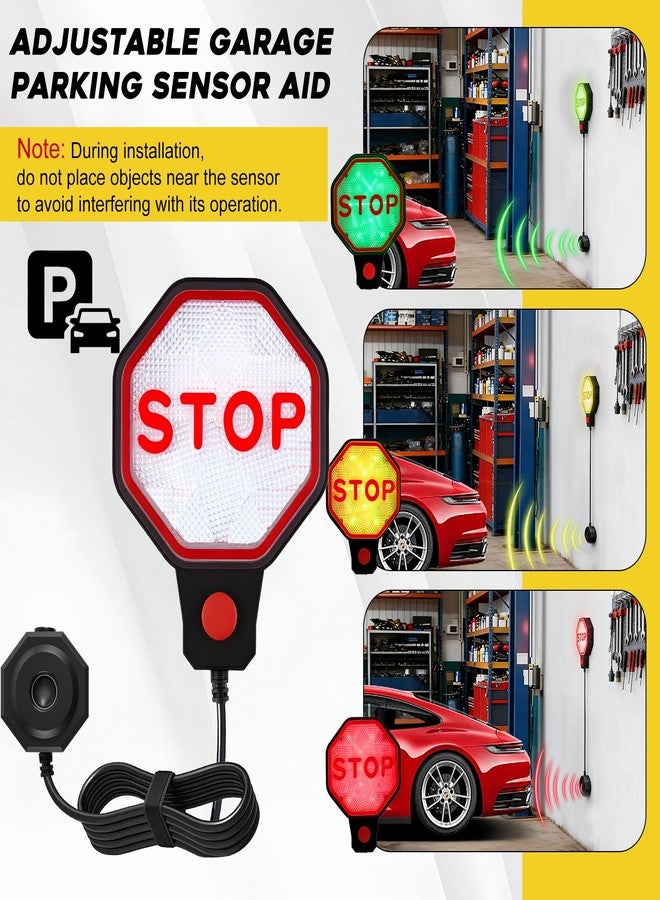 Strdfeve Garage Parking Sensor for Car - Adjustable LED Parking Aid with Red/Yellow/Green Indicator - Image 3