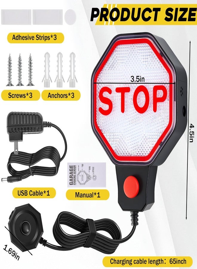 Strdfeve Garage Parking Sensor for Car - Adjustable LED Parking Aid with Red/Yellow/Green Indicator - Image 2