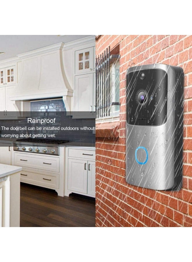 جرس باب ذكي لاسلكي – كيت متكامل مع خاصية الواي فاي والتنبيه عن بعد – صورة HD 720P وصوت ثنائي الاتجاه - Image 3