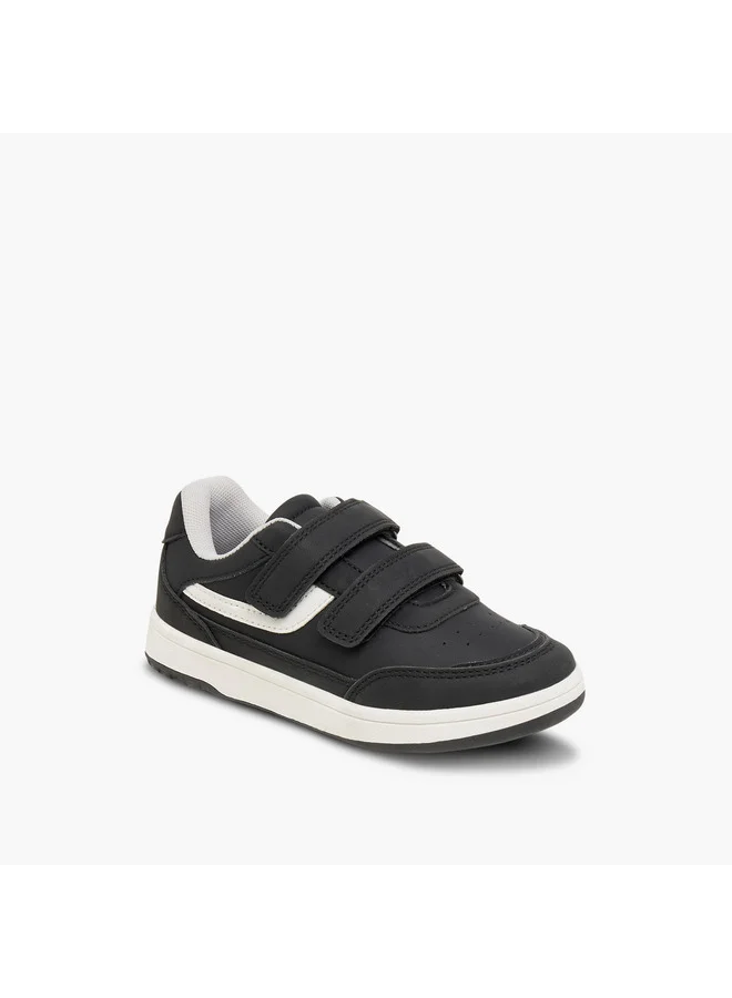 جونيورز Boys Panelled Sneakers with Hook and Loop Closure