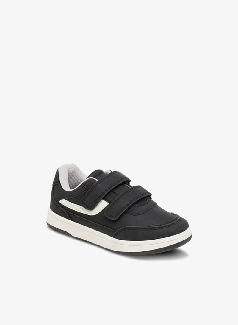 JUNIORS Boys Panelled Sneakers with Hook and Loop Closure