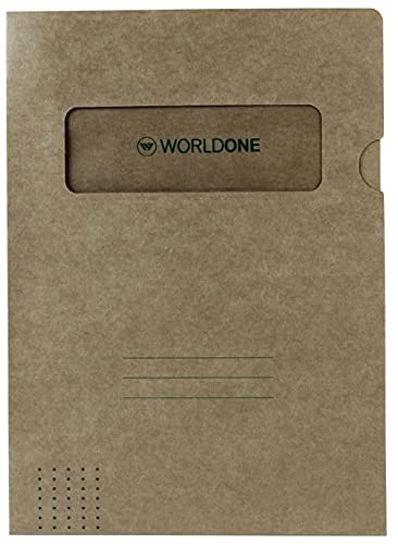 Worldone Eco Friendly Documents Organizer, Fine Quality Paper L Folder, Kraft (Peanut Brown), A4 Size, for Office and Personal Use, Combo of 5 Packs (5 * 10= 50 Pieces) - Image 1