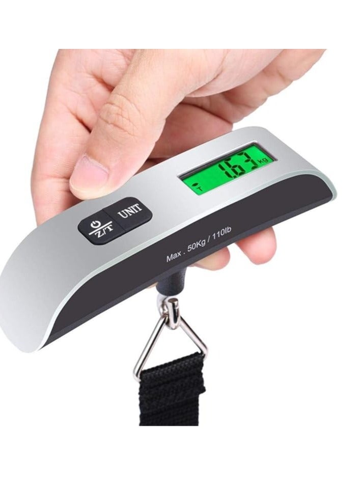 MOSH Digital Hanging Luggage Scale Portable Handheld Baggage Scale For Travel Suitcase Scale For Traveling With Lcd Display 50Kg/110Lb - Image 4