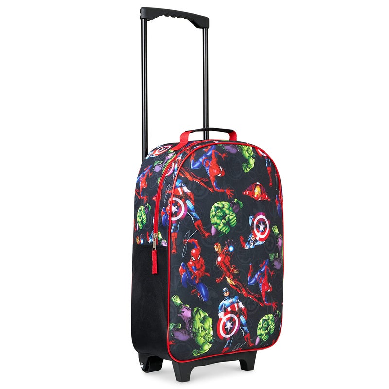Marvel Avengers Spiderman Kids Suitcase Foldable Carry On Luggage with Wheels Lightweight Travel Trolley Bag for Vacations Trips Gifts for Boys (Multicolor Avengers) - Image 1