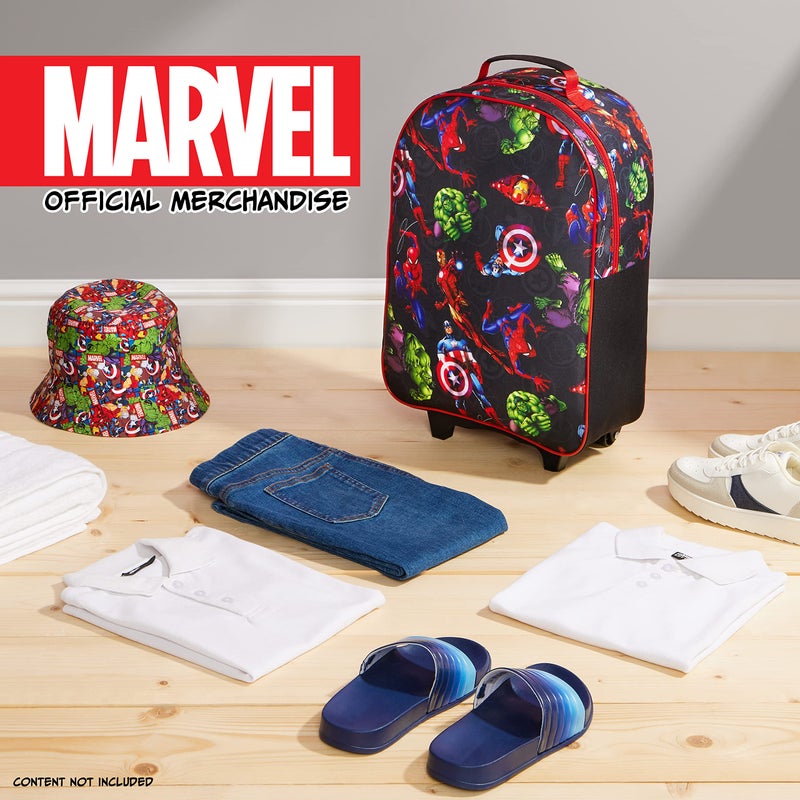 Marvel Avengers Spiderman Kids Suitcase Foldable Carry On Luggage with Wheels Lightweight Travel Trolley Bag for Vacations Trips Gifts for Boys (Multicolor Avengers) - Image 2
