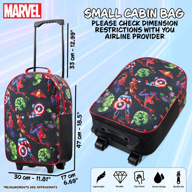 Marvel Avengers Spiderman Kids Suitcase Foldable Carry On Luggage with Wheels Lightweight Travel Trolley Bag for Vacations Trips Gifts for Boys (Multicolor Avengers) - Image 4