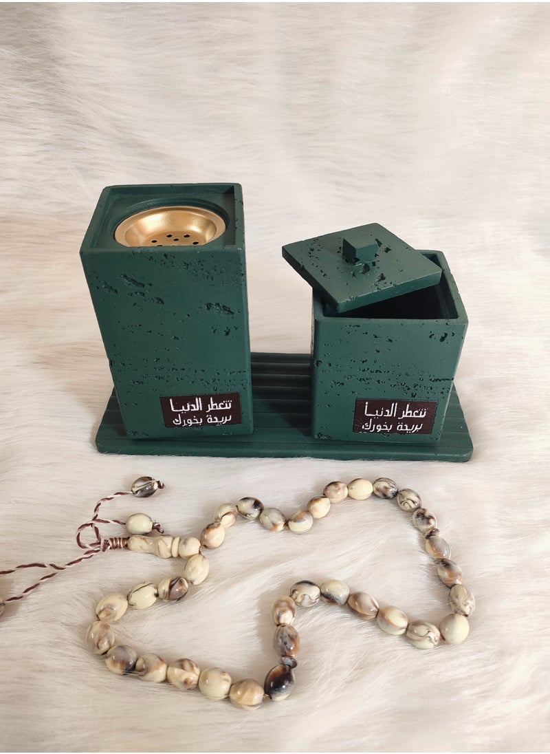 Incense burner with case and base - elegant design and high quality Elevate the atmosphere of your home with this carefully designed incense burner.
