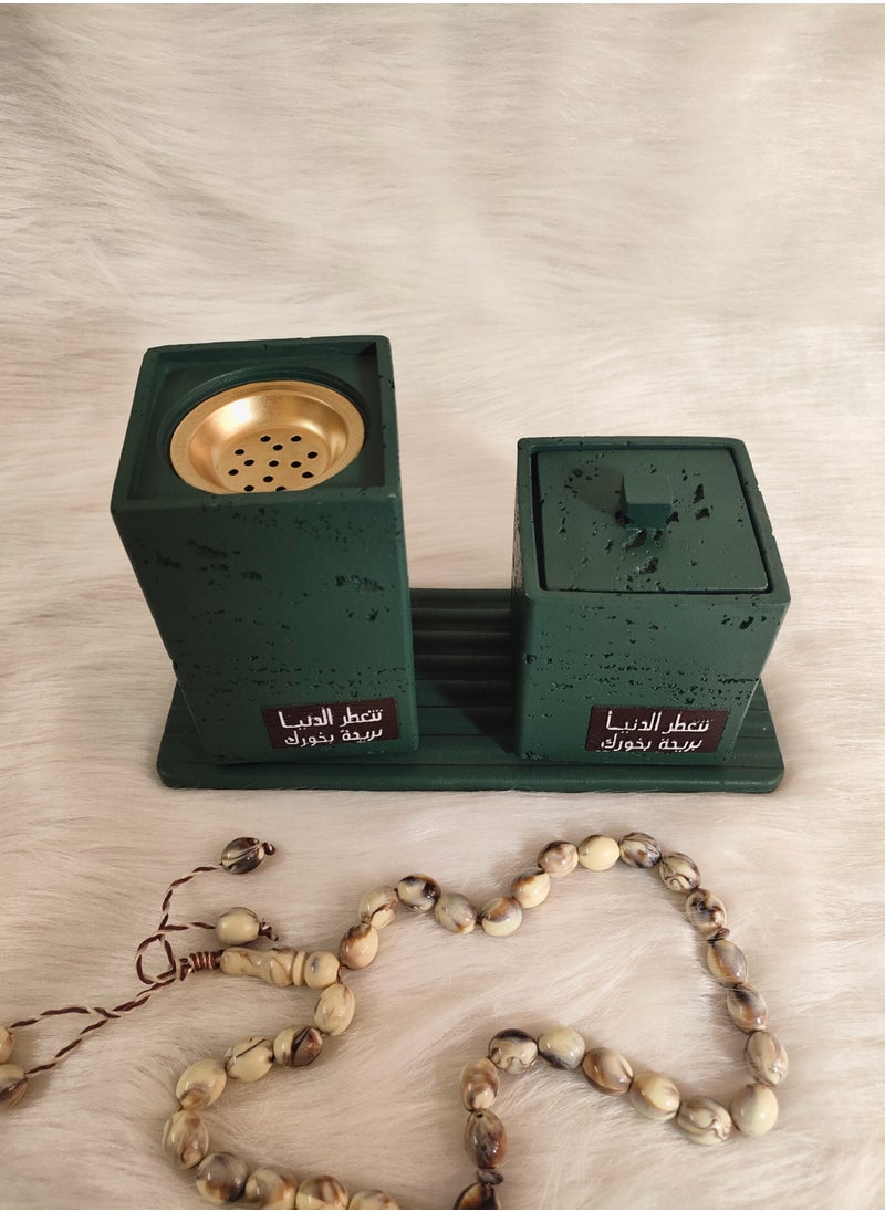 Incense burner with case and base - elegant design and high quality Elevate the atmosphere of your home with this carefully designed incense burner.