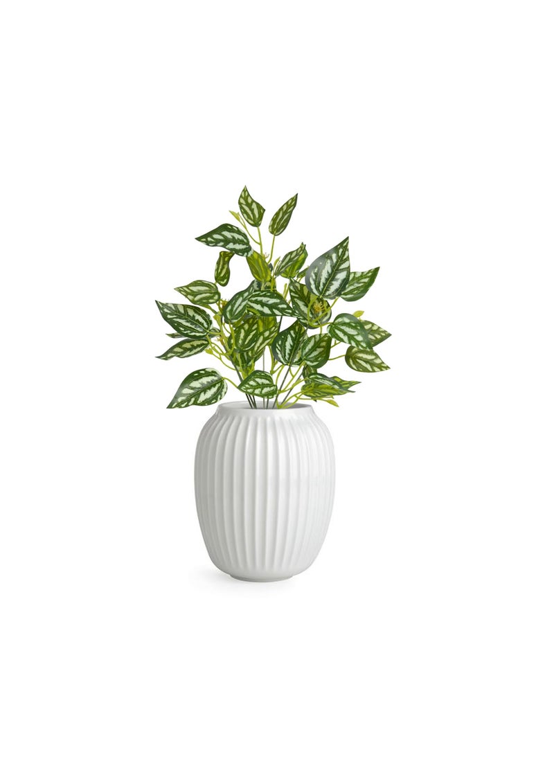 fancymart fancymart Artificial Plant Leaves Bunches Set of 2 Without Pot for Home Office Dcor 8495  - Image 1