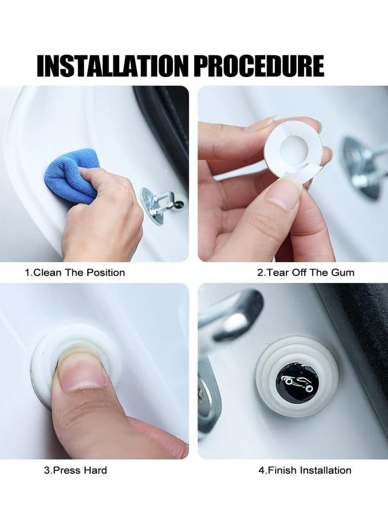 إكسفور باب السيارة امتصاص الصدمات 30pcs المضادة للاصطدام طوقا سيليكون مضيئة عزل الصوت امتصاص الصدمات - Image 5