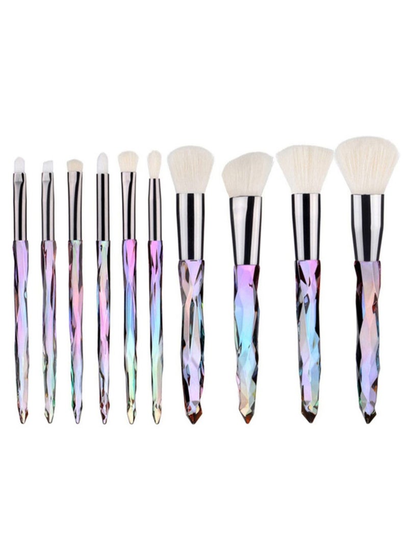 10-Piece Soft Makeup Brush Set Multicolour