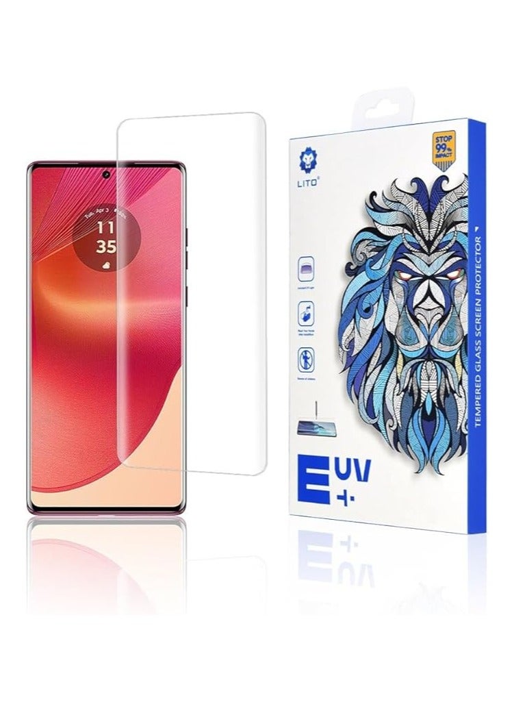 Lito UV Liquid Screen Protector Compatible with Moto Edge 50 Ultra, Highly Tough, Shock Resistant, Fingerprint Support (Requires Professional Installation) Scratch Resistant and Bubble Free