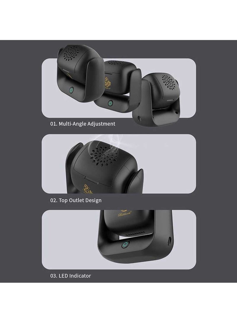 بخون مبخرة حديثة قابلة للدوران، سعة بطارية 1500 مللي أمبير، منفذ شحن من النوع C، حرق واحد لمدة دقيقتين، دوران 90 درجة، مؤشر LED - X015 - Image 3