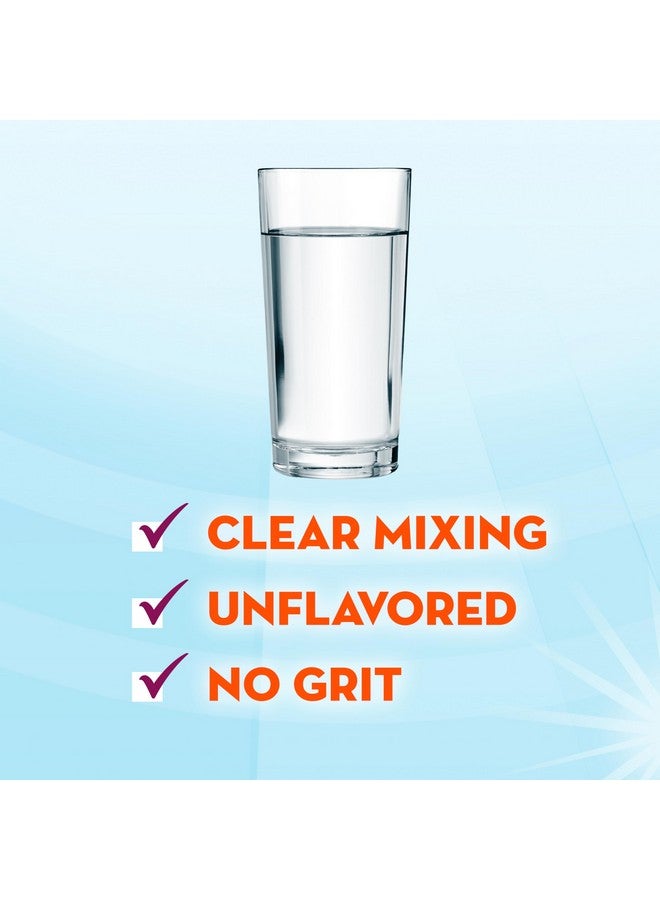 Metamucil Fiber Supplement, Unflavored Clear Mixing Powder, No Grit, No Sugar Added, Plant Based Prebiotic Fiber Blend for Daily Digestive Health, 75 teaspoons - Image 2
