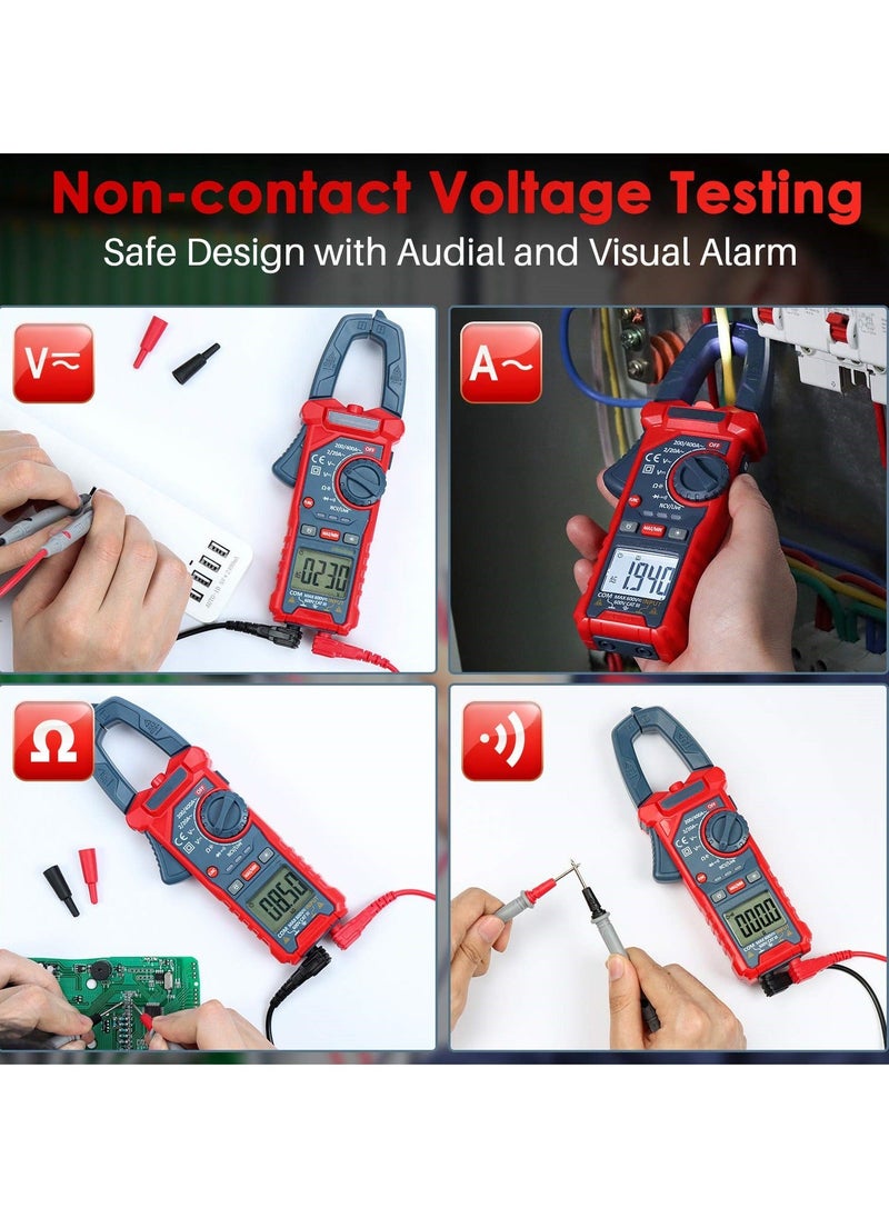 Generic Digital Clamp Meter, 2000 Counts Voltage Tester, Auto-ranging Clamp Meter for AC/DC Voltage, AC Current, Resistance, Capacitance, Continuity, Live Wire Test, Non-Contact Voltage Detection  - Image 5