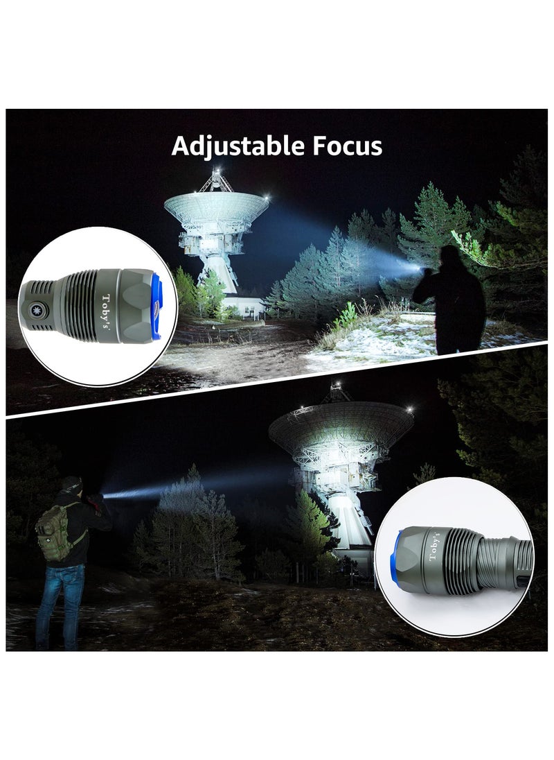 Toby's Toby's Torch-145 Rechargeable LED Bright powerful Torch with great lumen bright Torch light  High strength Aluminum Alloy and long Lasting battery life best for camping and outdoor activities  - Image 3