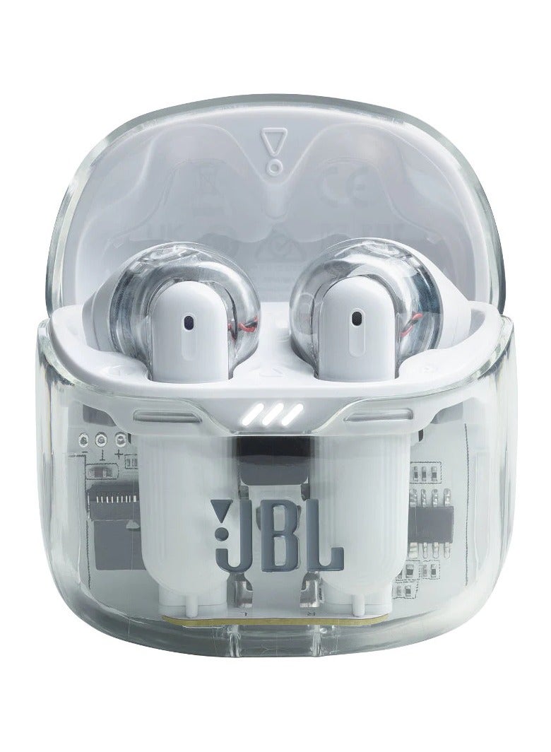جي بي إل JBL Tune Flex True Wireless Noise Cancelling Earbuds Pure Bass ANC + Smart Ambient 4 Microphones 32H of Battery Water Resistant & Sweatproof Comfortable Fit - Ghost White Ghost White - Image 2