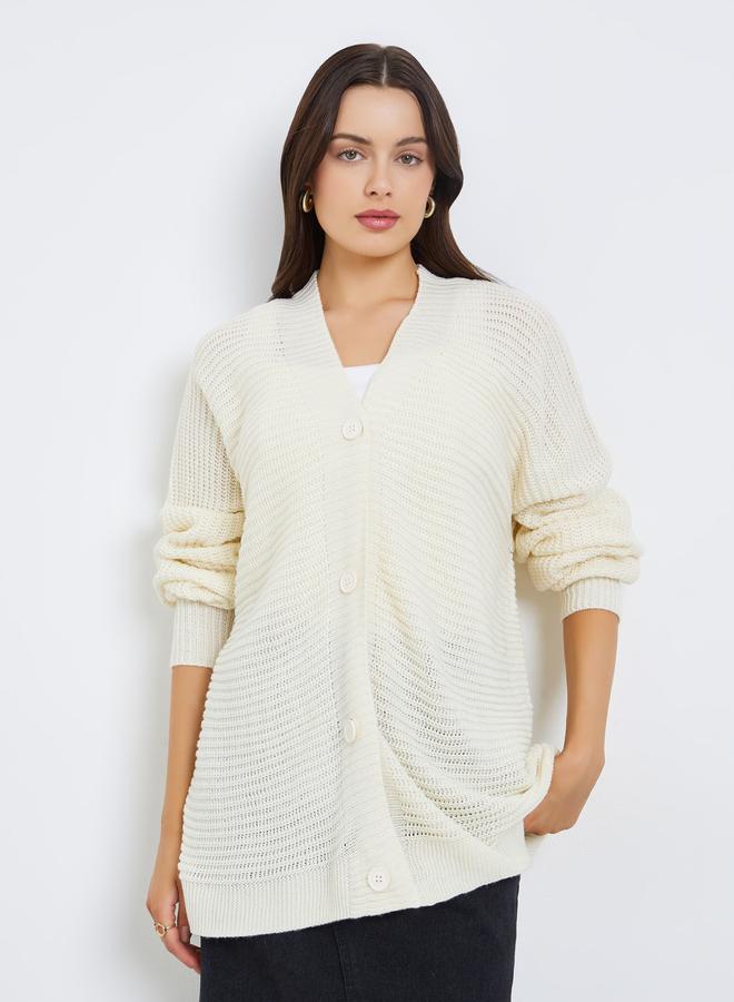 ستايلي كارديجان واسع شانكي بأزرار غلق - Image 3