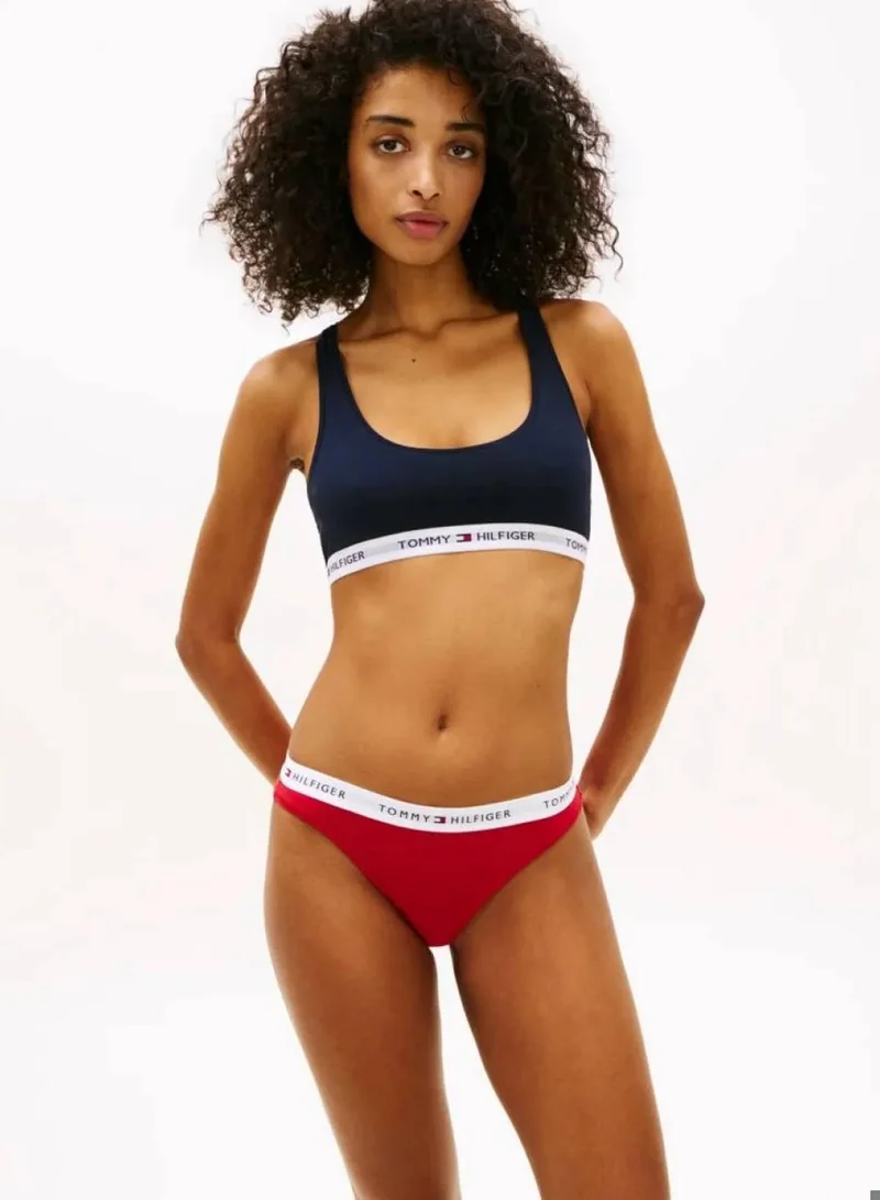 TOMMY HILFIGER Desert Sky/White/Primary Red Essential 3-Pack Repeat Logo Waistband Briefs for Women | Best Price UAE