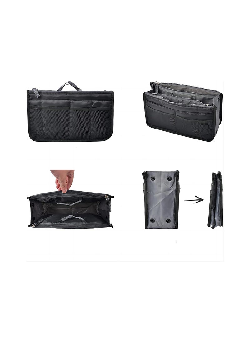 Cool Baby Style - COOLBABY Travel Makeup Insert Handbag Organiser Purse Liner Organizer Bag for Women 28.5x18x8cm - Image 1