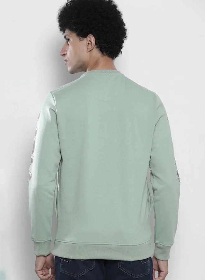 The Indian Garage Co  The Indian Garage Co Men Regular Fit Printed Crew Neck Full Sleeves Sweatshirt  | Best Price UAE