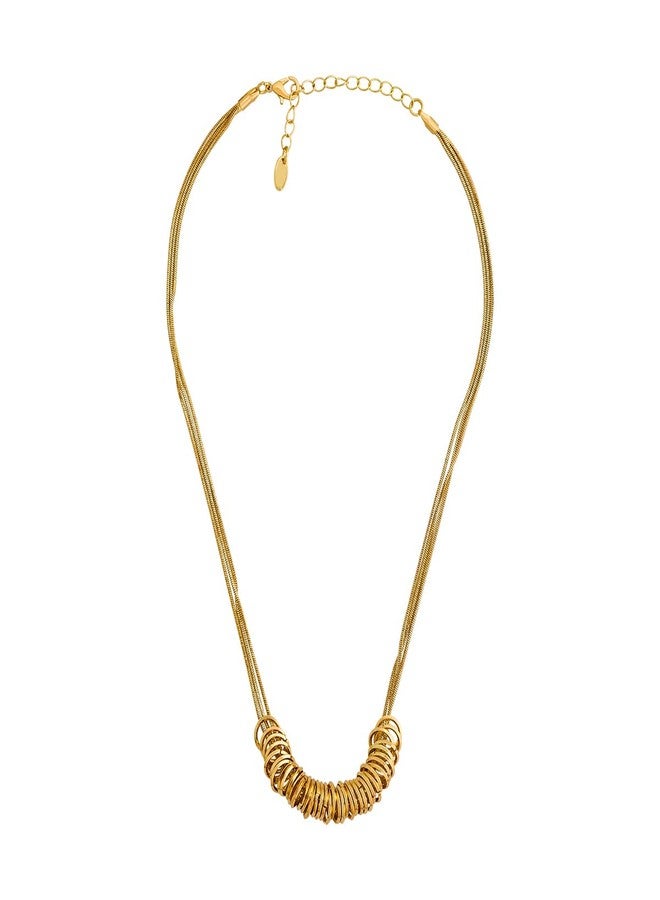 KUSHAL'S Fashion Jewellery Gold Polished Copper Trendy Necklace, Best for Casual Wear & Special Occasion - 454673 - Image 3