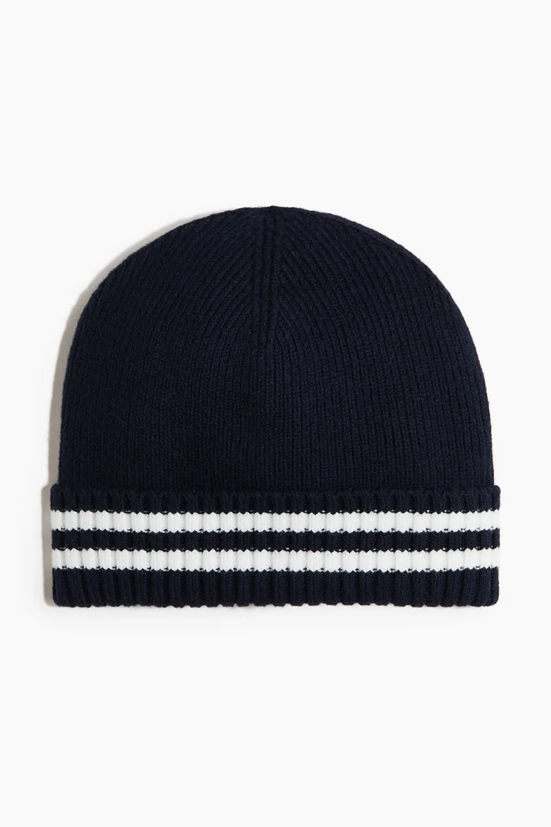Rib-knit hat
