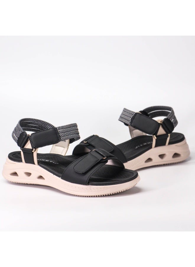 Monami Women’s Comfort Flat Sandals with Adjustable Strap Design, Open Toe Casual Walking Slides with Cushioned Footbed, Lightweight Everyday Summer Footwear for Travel, Outdoor Activities, Casual Wear and Daily Use - Image 4