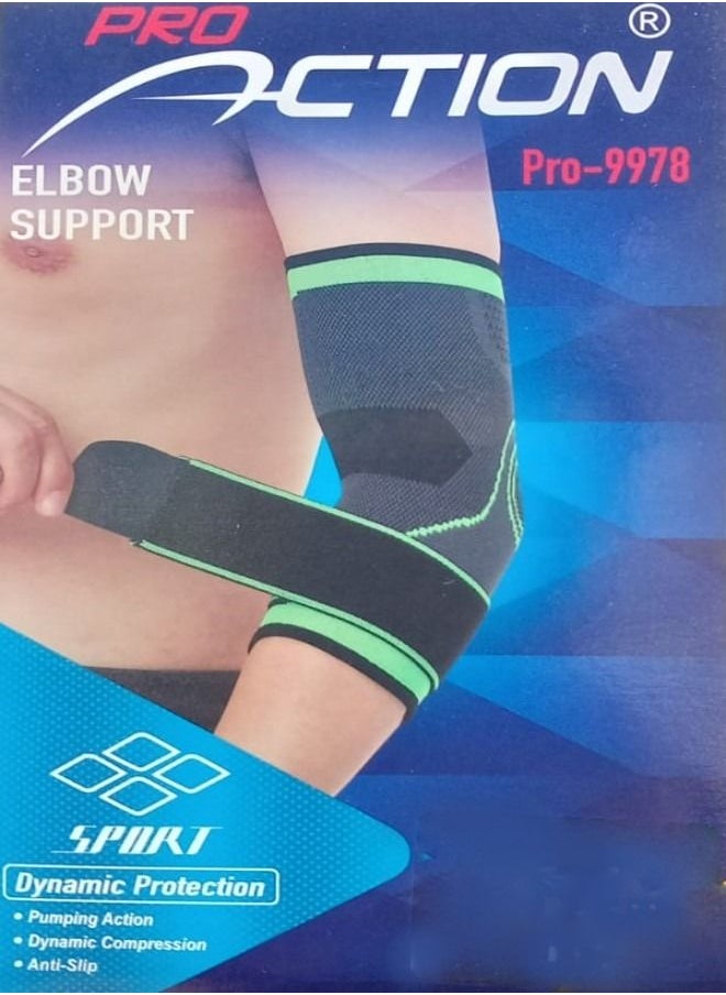 PRO ACTION Soft Elastic Elbow Support Brace Band 