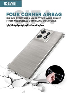 IDEWEI Motorola Edge 50 Pro Case, Protective Case Cover with Four Corner Anti-Fall Airbags, Slim Flexible TPU Rubber Soft Silicone Back Cover for Moto Edge 50 Pro 5G, Clear  - Image 2