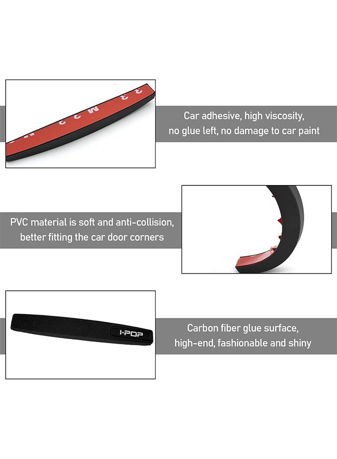 HS 4PCS Door Guards, Rubber Door Protectors With Silicone, Anti-Collision, Scratch Resistant, And Scratch Resistant Decorative Strips, Suitable For All Vehicle Side Doors, Soft, High Viscosity, Waterproof, Heat-Resistant, And Wear-Resistant (Black) - Image 5