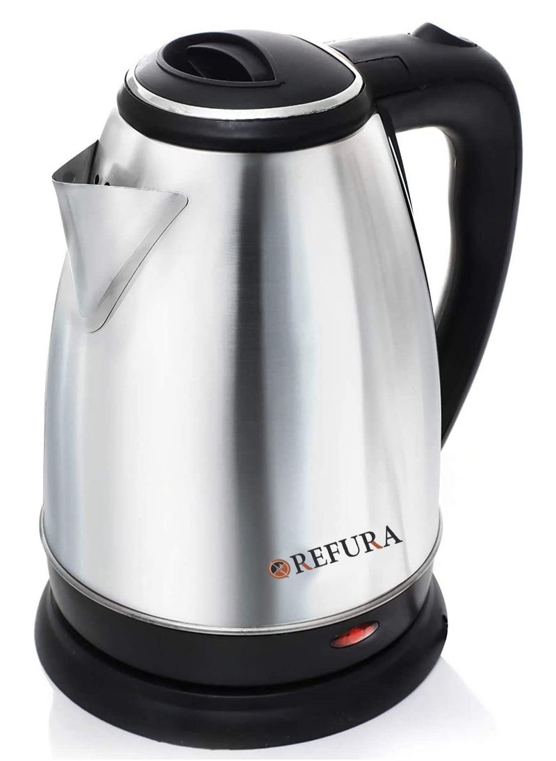 REFURA - 1.8 L Cordless Electric Kettle 1500W RE-11601 - Stainless Steel Kettle w/ Spray Coating, 360-degree Swivel Base, Auto Shutdown, Power On/Off Indicator Light RE-11601 - Image 1