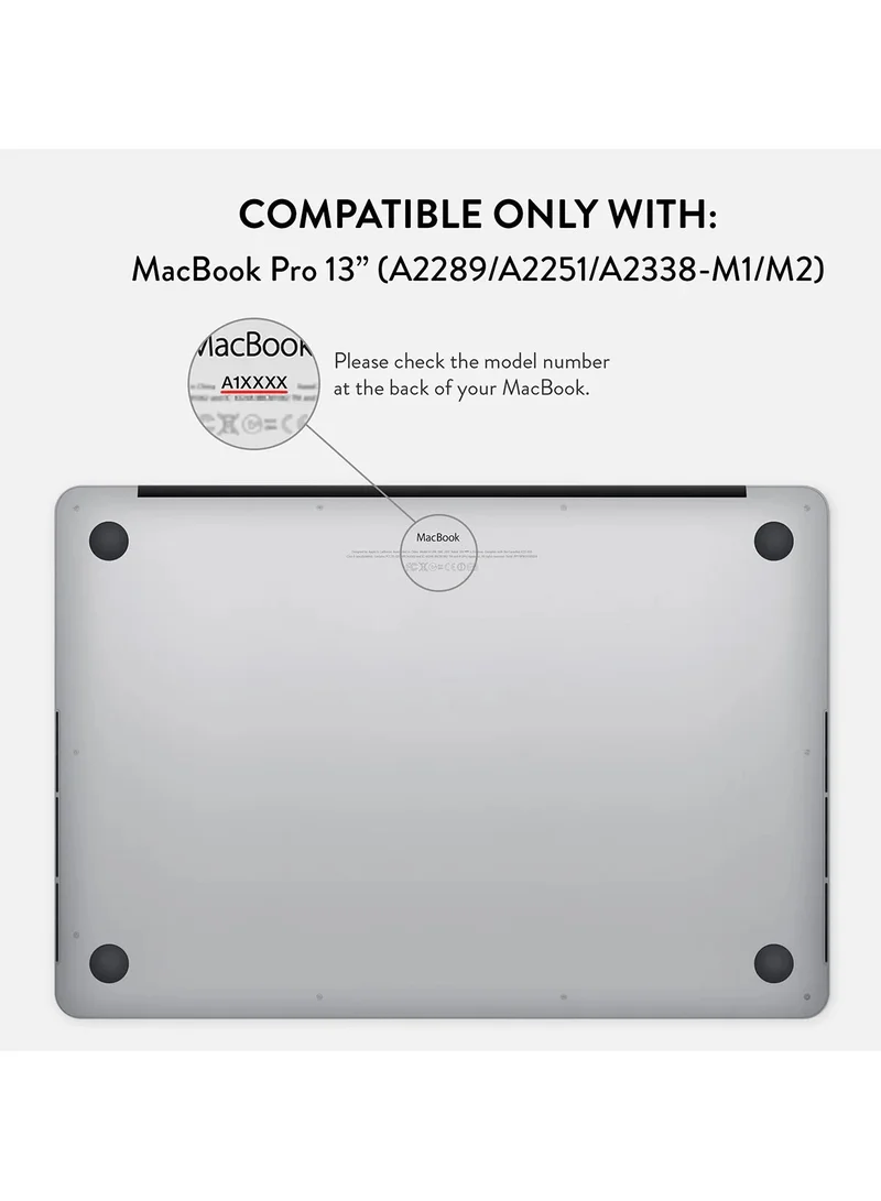 BURGA Apple MacBook Pro 13 Inch Happy Place Protective Premium Hard Case Cover With Retina Display Touch Id Printed Design Hard Shell Laptop Case