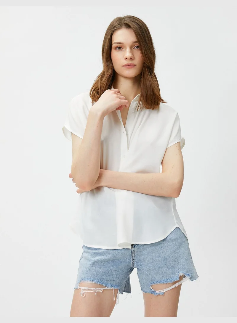 كوتون Short Sleeve Button Shirt