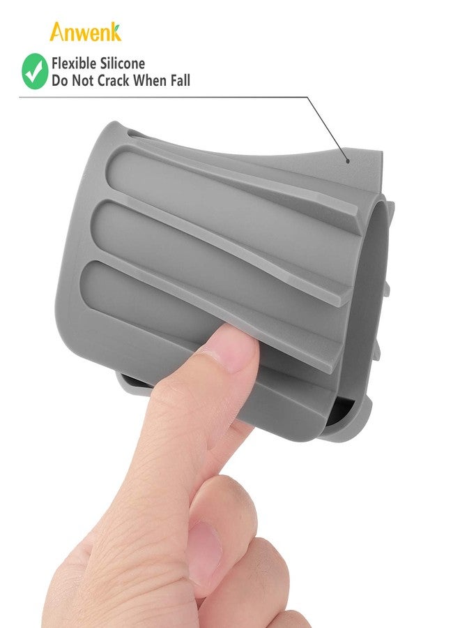 أنوينك حامل صابون أنوينك للاستحمام، حامل صابون بتصميم شلال، صينية صابون، حافظ على الصابون، مصفاة، سيليكون مرن للاستحمام/الحمام/المطبخ/سطح الطاولة، يحافظ على الصابون جافًا ونظيفًا، سهل التنظيف - رمادي، عبوة واحدة - Image 4