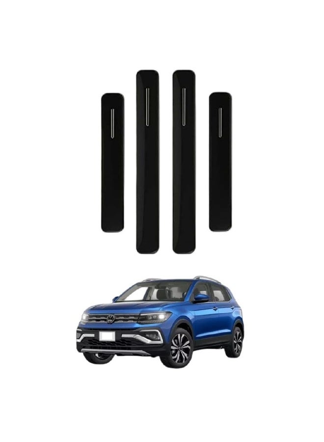 موب ملصق حماية عاكس لحافة باب السيارة (أسود) 4 قطع M2165 شريط حماية من الخدوش لباب السيارة العالمي واقي من الصدمات لاصق مضاد للتصادم مقاوم للماء عاكس أمان للسيارات الرياضية متعددة الاستخدامات والسيارات السيدان والشاحنات والشاحنات الصغيرة مجموعة حماية حافة الباب ملائمة عالميًا - Image 4